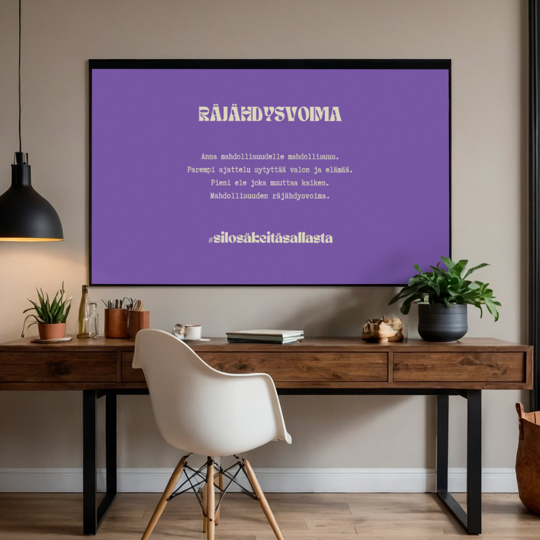 sallavaan runot logo imac näytöllä